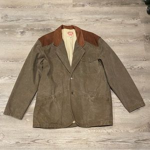 The Australian Outback Collection Button Up Leather Trim Jacket Men’s Size Large